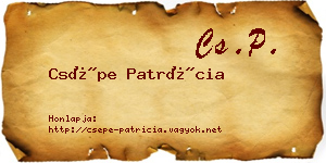 Csépe Patrícia névjegykártya